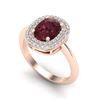 Image 2 : 2.50 ctw Garnet With Micro VS/SI Diamond Ring Halo 14k Rose Gold - REF-49X5A