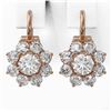 Image 2 : 1.82 ctw Diamond Designer Earrings 18K Rose Gold - REF-132N8F