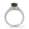 Image 2 : 2.25 ctw Green Tourmaline & Diamond Ring 14k White Gold - REF-50G3W