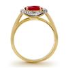 Image 2 : 2.33 ctw Ruby & Diamond Men's Ring 10k Yellow Gold - REF-46A5N