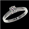 Image 2 : 0.55 ctw Certified Quality Diamond Engagment Ring 10k White Gold - REF-37A6N