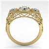Image 3 : 1.00 ctw Past Present Future VS/SI Diamond Ring 18k Yellow Gold - REF-162Y9X
