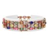 Image 2 : 18.16 ctw Multi Color Sapphire & Diamond Row Bracelet 10K Rose Gold - REF-250F9M