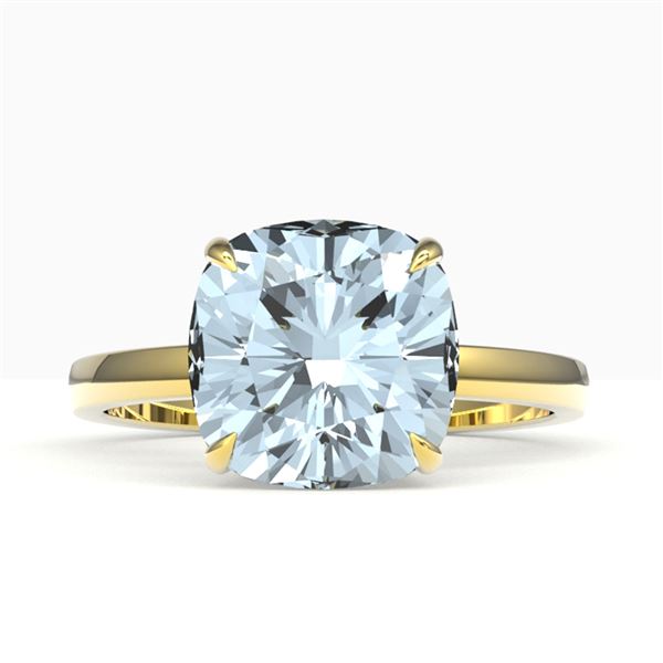 6 ctw Sky Blue Topaz Designer Engagment RNG 18k Yellow Gold - REF-32G8W