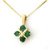 Image 1 : 0.38 ctw Emerald Pendant 10k Yellow Gold - REF-6Y3A