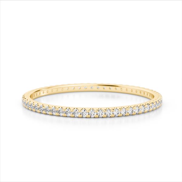 0.50 ctw Eternity Micro Pave VS/SI Diamond Ring 18k Yellow Gold - REF-30N4F