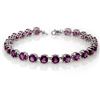 Image 1 : 12.0 ctw Amethyst Bracelet 10k White Gold - REF-31X6A