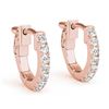 Image 2 : 0.25 ctw Diamond VS/SI Hoop Earrings 14k Rose Gold - REF-24X5A