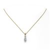 Image 2 : 0.9 ctw Marquise Cut Diamond Designer Necklace 18K Yellow Gold - REF-139X2A