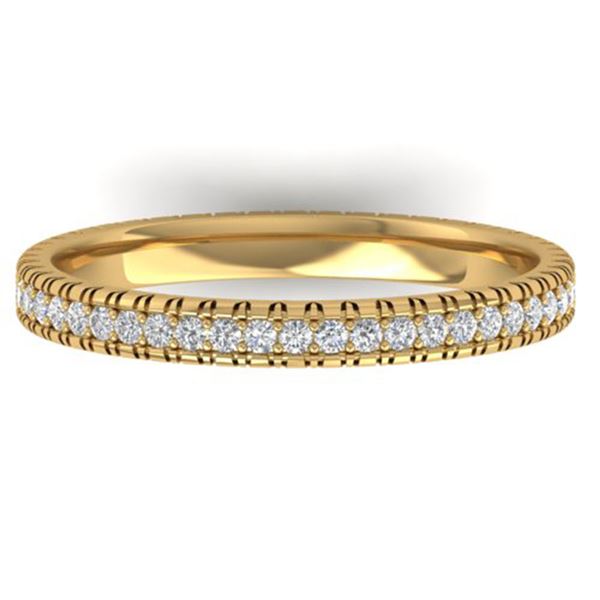 0.75 ctw Certified VS/SI Diamond Eternity Ring 14k Yellow Gold - REF-41F3M