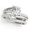 Image 1 : 1.1 ctw Certified VS/SI Diamond Bypass 2pc Wedding Set 14k White Gold - REF-105H8R