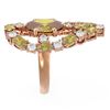 Image 2 : 10.33 ctw Canary Citrine & Diamond Ring 18K Rose Gold - REF-227R3K
