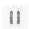 Image 1 : 7.61 ctw Aquamarine & Diamond Earrings 18K Yellow Gold - REF-143A3N