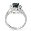Image 2 : 3.15 ctw Blue Sapphire & Diamond Ring 18k White Gold - REF-86F5M