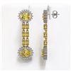 Image 2 : 10.58 ctw Citrine & Diamond Earrings 14K Yellow Gold - REF-174A5N
