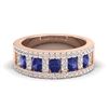 Image 1 : 1.75 ctw Tanzanite & Micro Pave VS/SI Diamond Ring 10k Rose Gold - REF-48G5W
