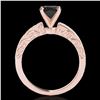 Image 2 : 1.43 ctw Certified VS Black Diamond Solitaire Antique Ring 10k Rose Gold - REF-40W8H