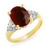 Image 1 : 5.55 ctw Ruby & Diamond Ring 10k Yellow Gold - REF-53R5K