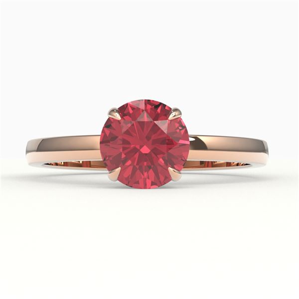 2 ctw Pink Tourmaline Designer Engagment Ring 14k Rose Gold - REF-27G3W