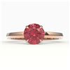 Image 1 : 2 ctw Pink Tourmaline Designer Engagment Ring 14k Rose Gold - REF-27G3W