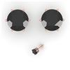 Image 2 : 4.0 ctw Black Certified Diamond Stud Earrings 18k Rose Gold - REF-126Y2X
