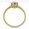 Image 3 : 0.51 ctw Certified VS/SI Diamond Engagment Ring 18k Yellow Gold - REF-96F2M