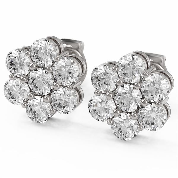 2 ctw Diamond Designer Earrings 18K White Gold - REF-129H4R