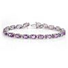 Image 1 : 16.3 ctw Amethyst Bracelet 10k White Gold - REF-39Y2X