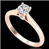 Image 1 : 0.4 ctw VS/SI Diamond Solitaire Art Deco Ring 18k Rose Gold - REF-51W5H