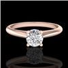 Image 2 : 0.4 ctw VS/SI Diamond Solitaire Art Deco Ring 18k Rose Gold - REF-51W5H