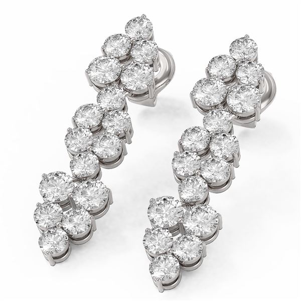 3 ctw Diamond Designer Earrings 18K White Gold - REF-234Y5X