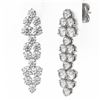 Image 3 : 3 ctw Diamond Designer Earrings 18K White Gold - REF-234Y5X