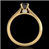 Image 3 : 0.56 ctw Fancy Black Diamond Engagment Art Deco Ring 18k Yellow Gold - REF-30A2N