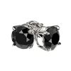 Image 3 : 1.61 ctw Fancy Black Diamond Solitaire Stud Earrings 10k White Gold - REF-31M3G