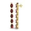 Image 2 : 6 ctw Garnet & VS/SI Diamond Certified Tennis Earrings 10k Yellow Gold - REF-25R9K