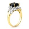 Image 2 : 4.40 ctw Blue Sapphire & Diamond Ring 14k Yellow Gold - REF-77Y6X