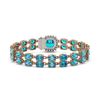 Image 3 : 17.67 ctw Swiss Topaz & Diamond Bracelet 14K Rose Gold - REF-178N2F