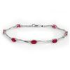 Image 1 : 5.02 ctw Ruby & Diamond Bracelet 10k White Gold - REF-40N8F