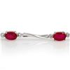 Image 2 : 5.02 ctw Ruby & Diamond Bracelet 10k White Gold - REF-40N8F