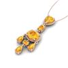 Image 2 : 8 ctw Citrine Necklace Designer Vintage 10k Rose Gold - REF-25R8K