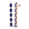 Image 2 : 10.36 ctw Tanzanite & VS/SI Certified Diamond Earrings 10k Rose Gold - REF-102A2N