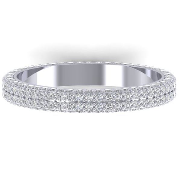 1.75 ctw Certified VS/SI Diamond Micro Eternity Ring 14k White Gold - REF-130K9Y