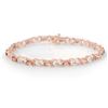Image 1 : 6.0 ctw Pink Tourmaline & Diamond Bracelet 18k Rose Gold - REF-127R3K