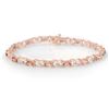 Image 1 : 6.0 ctw Pink Tourmaline & Diamond Bracelet 18k Rose Gold - REF-127R3K