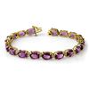 Image 1 : 22.60 ctw Amethyst Bracelet 10k Yellow Gold - REF-44K8Y