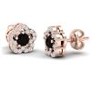 Image 2 : 0.65 ctw Micro Pave VS/SI Diamond Certified Earrings 10k Rose Gold - REF-21Y4X