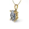 Image 2 : 0.50 ctw VS/SI Oval Diamond Designer Necklace 18k Yellow Gold - REF-70W2H