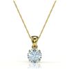 Image 2 : 2 ctw Aquamarine Designer Necklace 18k Yellow Gold - REF-34K3Y