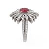 Image 2 : 3.23 ctw Ruby & Diamond Ring 18K White Gold - REF-168K2Y