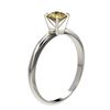 Image 3 : 0.55 ctw Certified Intense Yellow Diamond Engagment Ring 10k White Gold - REF-47Y9X